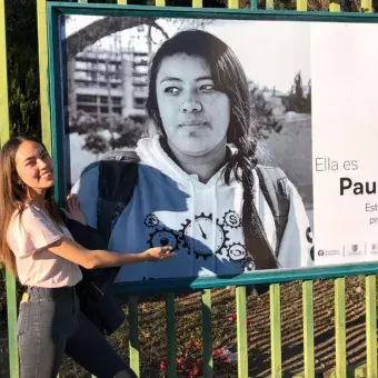 Integrante del equipo que fotografió a las personas.