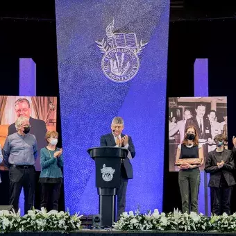 José Antonio Fernández en homenaje Ramón de la Peña.