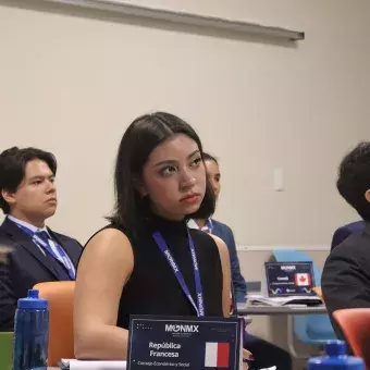 Estudiante en modelo de naciones unidas