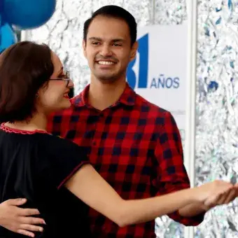 Integrantes de Arte y Cultura deleitaron con un baile.