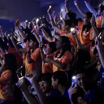 Atletas de Tec campus Toluca durante la inauguración de la Copa Intramuros 2024.