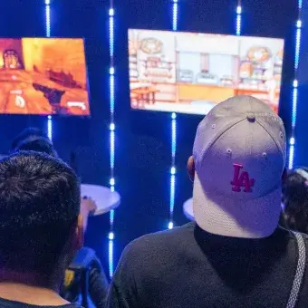 Zona de juegos en el evento