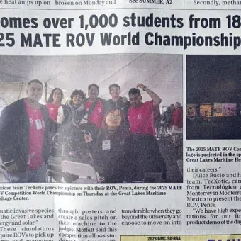 TecXotic, equipo integrado por estudiantes de profesional del Tecnológico de Monterrey en Cuernavaca tuvo su décima participación en el MATE ROV Competition 2025 World Championship.