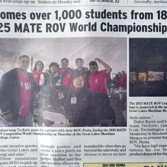 TecXotic, equipo integrado por estudiantes de profesional del Tecnológico de Monterrey en Cuernavaca tuvo su décima participación en el MATE ROV Competition 2025 World Championship.