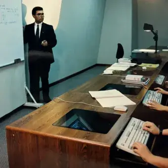 Uno de los primeros salones con computadoras en el Tec de Monterrey campus Laguna